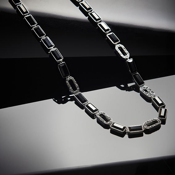 Collana Crystals Silver e Nero