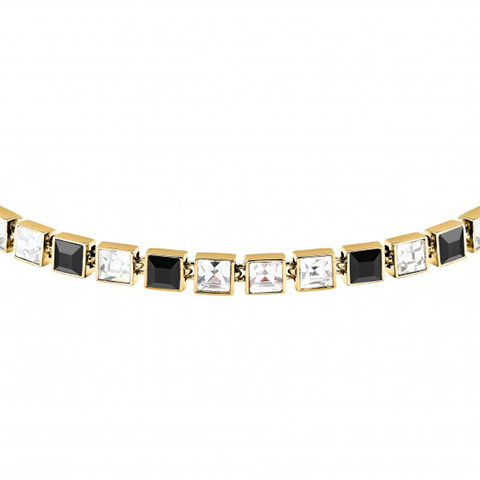 Bracciale Crystals Dorato e Nero