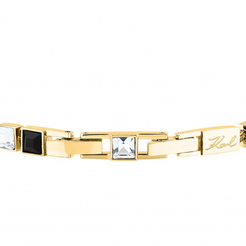 Bracciale Crystals Dorato e Nero