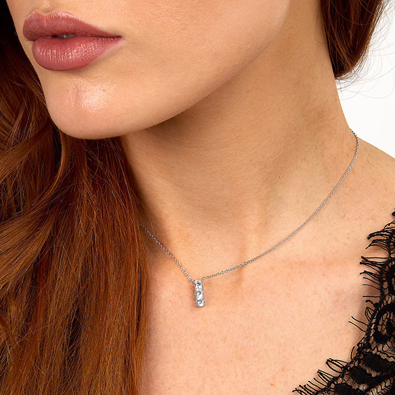 Collana con Zirconi Bianchi