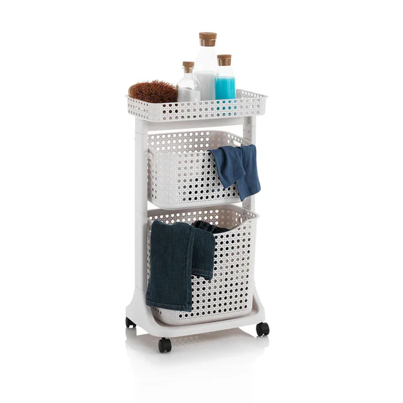 Carrello lavanderia 2 cesti HUY-B